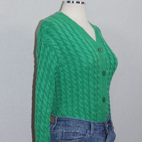 Jones New York Green Cable Knit Sweater - Picture 12 of 15